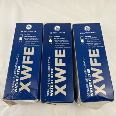 #ad 3 Pack Genuine GE XWFE Refrigerator Water Filter OEM Replacement XWF $75.00