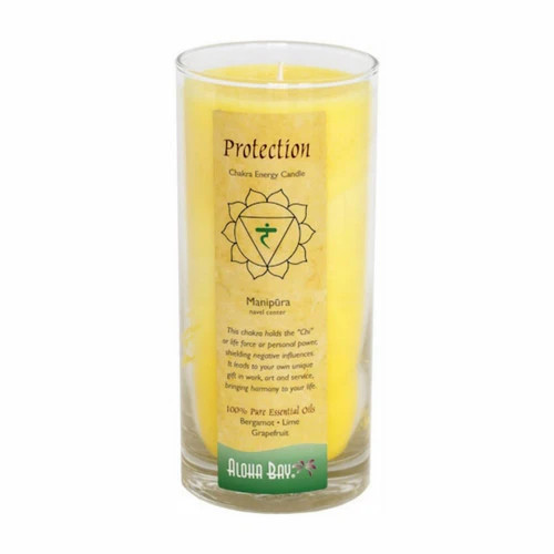 Chakra Candle Jar Protection Bergamot Lime 11 Oz By Aloha Ba