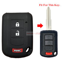 Fit Mitsubishi Outlander Mirage G4 3 Button Remote Key Fob Silicone Case Cover Fit Mitsubishi Outlander Mirage G4 3 Button Remote Key Fob Silicone Case Cover