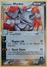 Team Magma's Rhydon 11/95 Team Magma vs Team Aqua Holo Rare 90 HP ENG on eBay