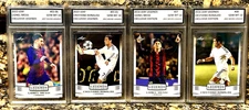 Lot Of 4 CRISTIANO RONALDO/LIONEL MESSI 2016-23 LEAF LEGENDS Graded GEM-MT 10