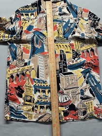 Nuon Relaxed Fit Vibrant Graphic Print Short Sleeve Men's Casual Shirt, Size S.