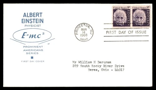 Mayfairstamps US FDC 1966 Einstein Pair E Equals Mc Squared First Day Cover aax_