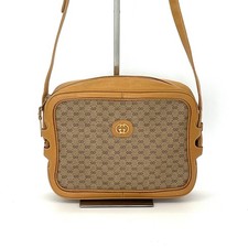 Vintage GUCCI Micro GG Shoulder bag Crossbody PVC Leather Authentic