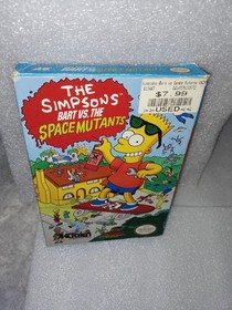 I Simpson Bart vs The Space Mutants NES scatola, manuale, solo inserti - senza gioco.