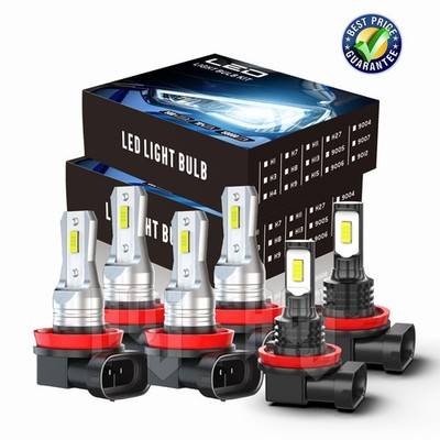 For Lexus CT200h 2011-2017 Combo 6X LED Headlight Hi/Lo +Fog Lights 6000K Bulbs