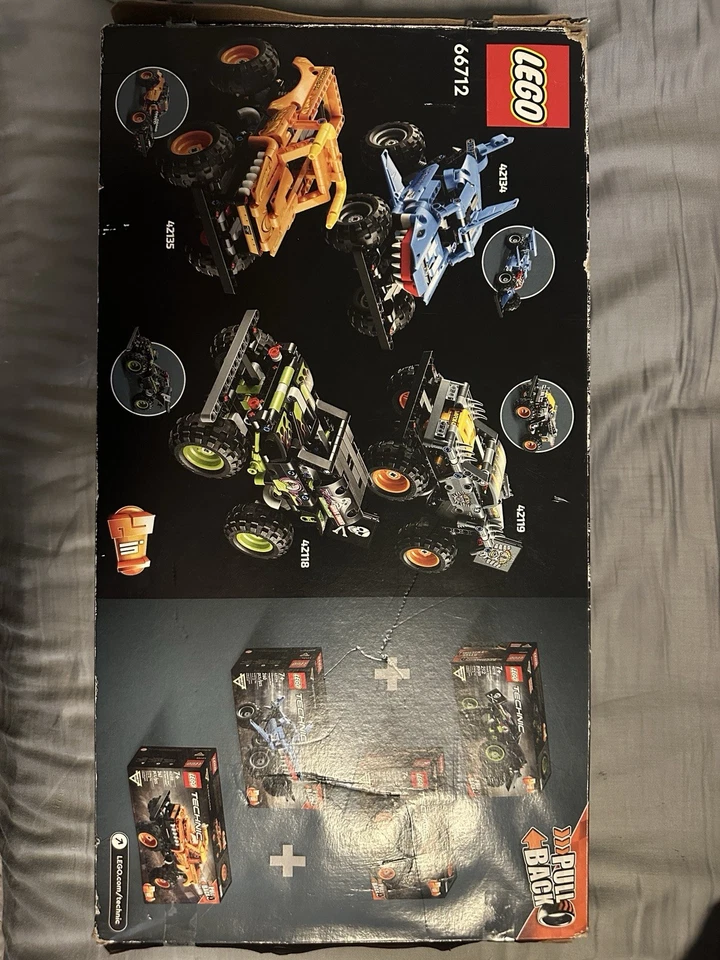 NEW LEGO TECHNIC 66712 Monster Jam Collection 4 Pull Back Trucks - Image 3 of 4