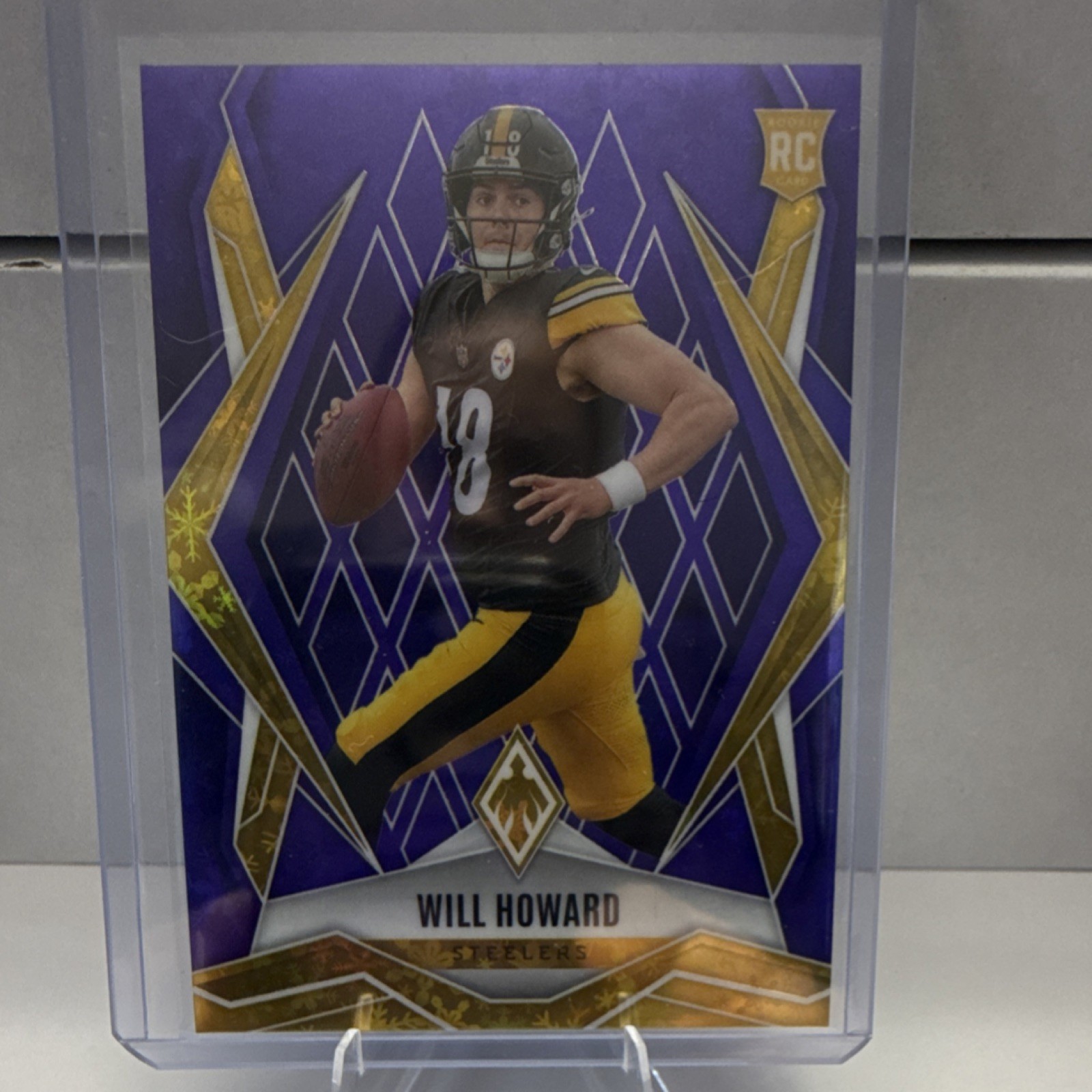 2025 Panini Phoenix Will Howard RC  Purple Winter /249 #165 Pittsburgh Steelers