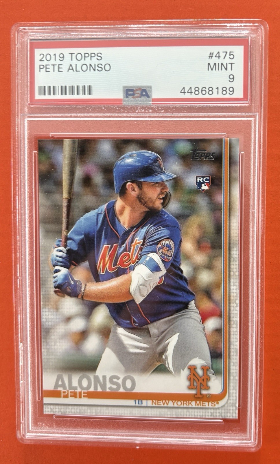 2019 Topps PETE ALONSO #475 RC Rookie Mets PSA 9 MINT