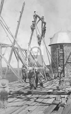 Wisconsin Dairy Barn Raising Construction WI - Reprint