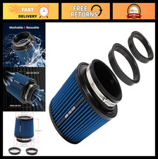 High Flow Cold Air Intake Filter - 3 3.5 4 Sizes Performance Cone Blue