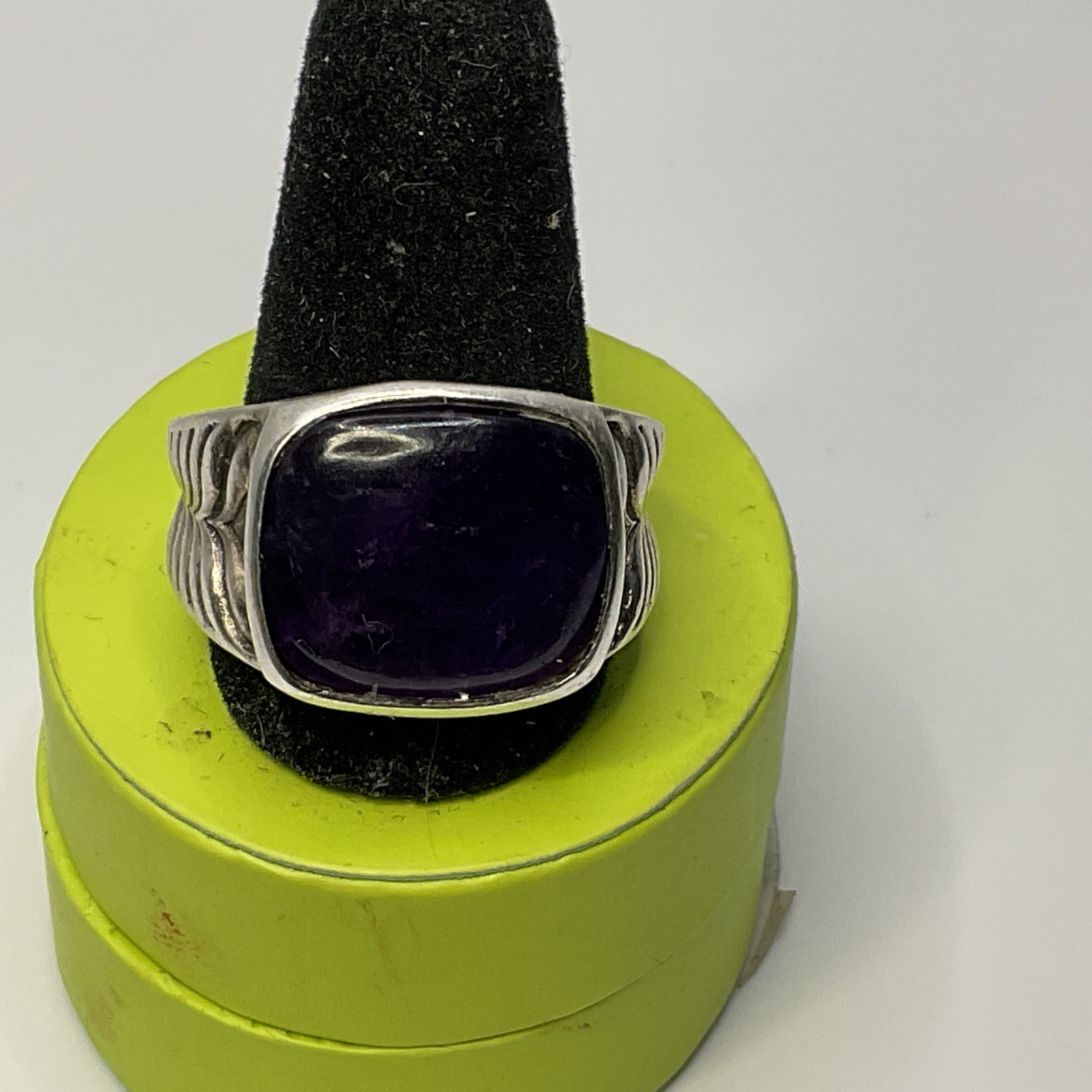 Solid 925 Sterling Silver Tested Natural Purple A… - image 1