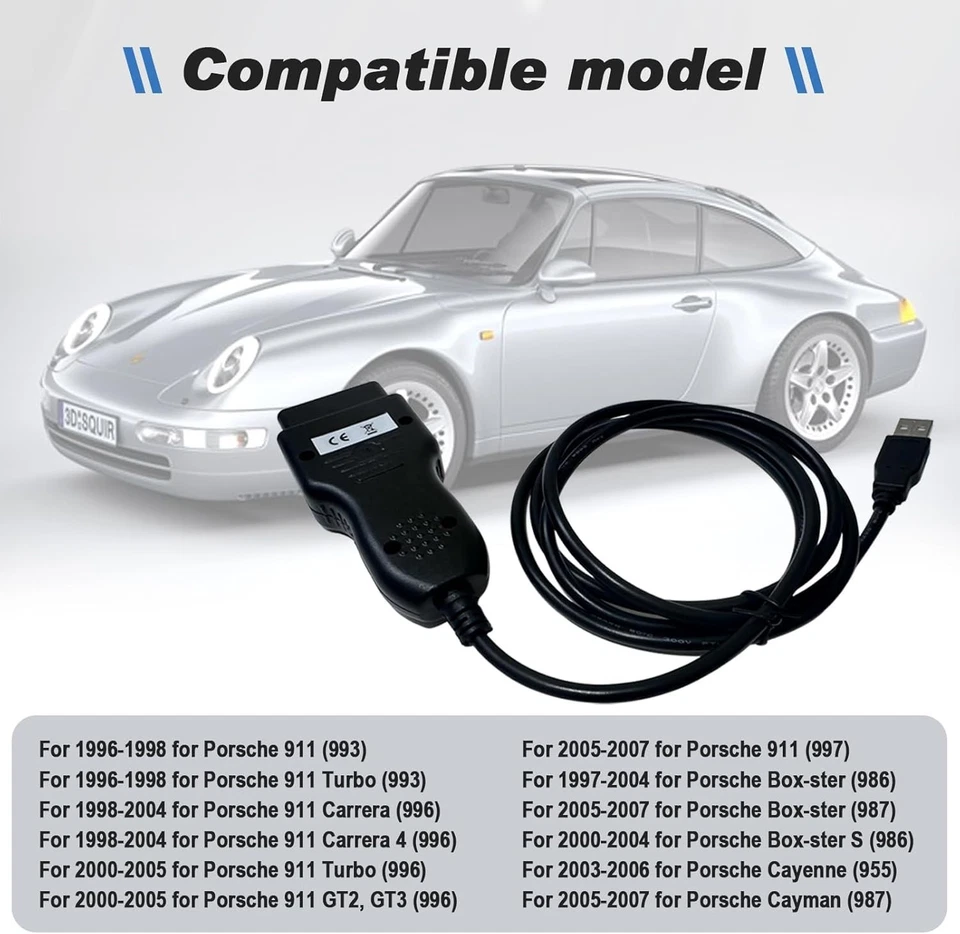 OBD2 II Diagnose Adapter Kabel für Porsche 911 / Piwis Steuergerät Scanner In... - Bild 3 von 4
