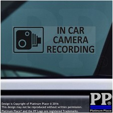5 x In Car Camera Recording Window Stickers Security Signs Car Taxi CCTV BWR