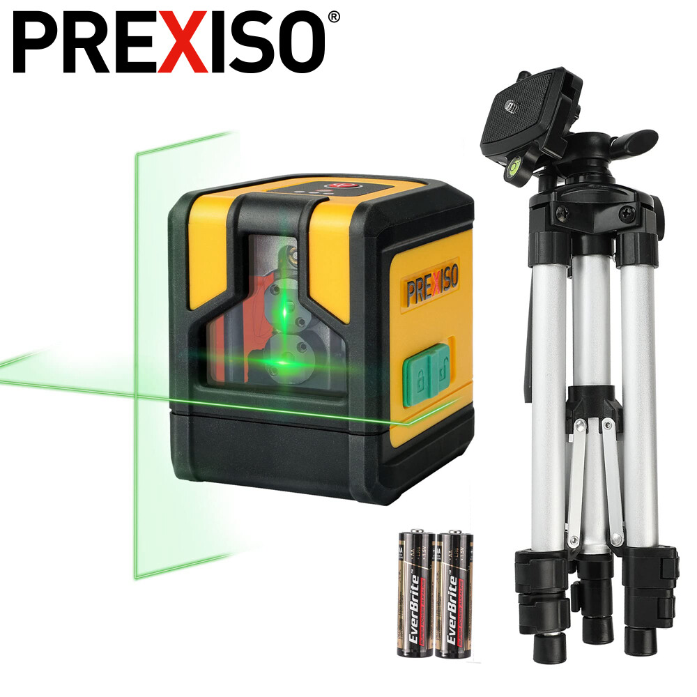 PREXISO 65Ft Green Laser Level with Dual Modules Self-Leveling and 26in Tripod