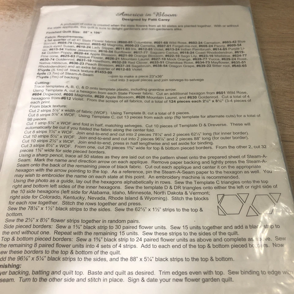 Quilt Pattern America in Bloom - Image 3 of 4