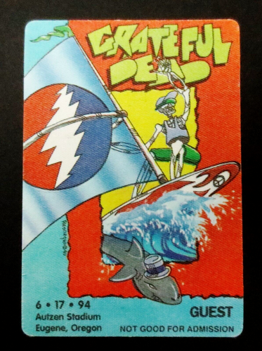 Grateful Dead Backstage Pass Autzen Eugene Oregon 6/17/94 6/17/1994 Windsurfing - Picture 1 of 12