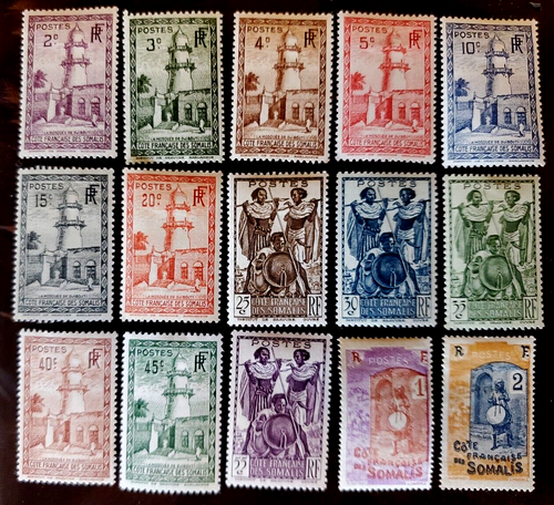 15 French Somali Coast stamps - Lot#98D