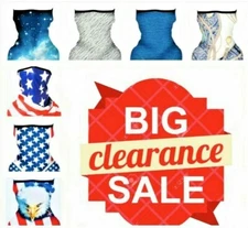 Large Unisex Face Mask Bandana Cooling Breathable Scarf Neck Gaiter Headband 