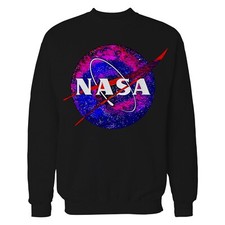 Image of NASA Logo Classic Planet Galaxy Nerd Geek Chic Science Space Official Sweatshirt