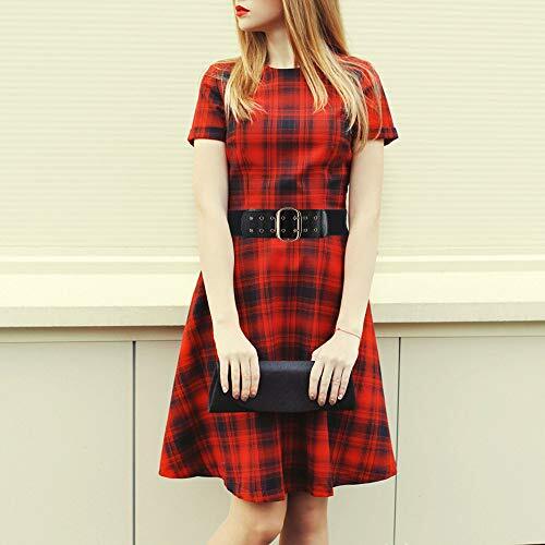 Women Wide Elastic Dress Belt Stretch Waist Belt Fashion Cinch Belt Buckle Retro - Picture 4 of 10