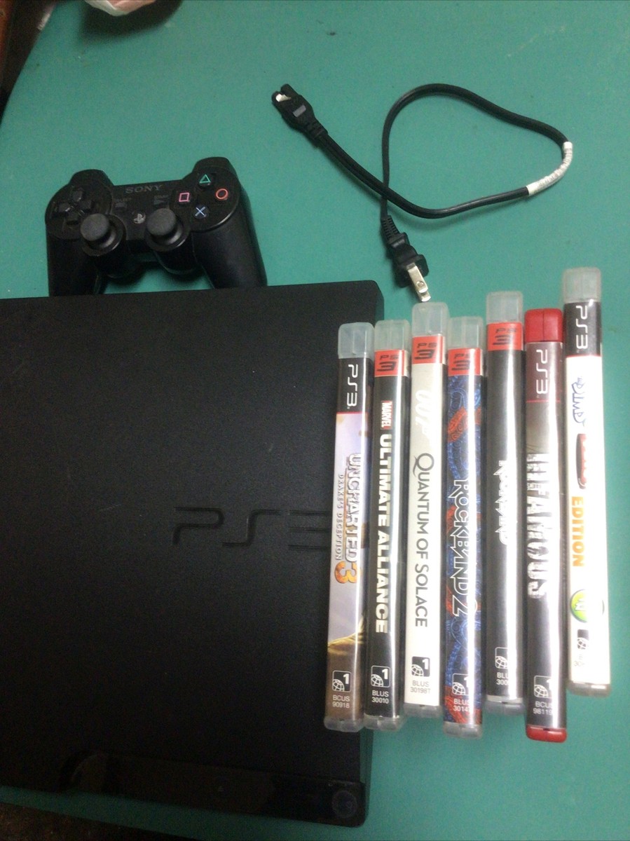 プレステ3 ゲーム7本付き Sony PlayStation 3 PS3 Slim Gaming Console Only - Black CECH