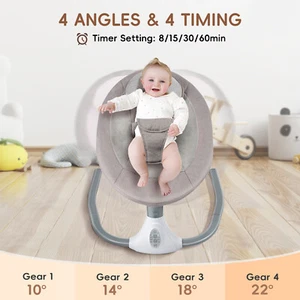 Berceau électrique de bébé Buncer chaise rocker Bluetooth Music Bassinet