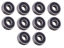 10 Each 607-2RS, 607LU, R1970DD Radial Ball Bearing 7X19X6 SpinCo