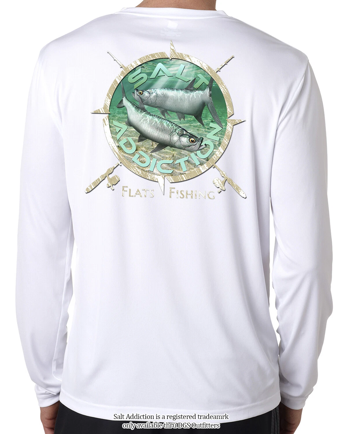 Salt Addiction t shirt long sleeve microfiber Flats fishing uv 50+ Tarpon