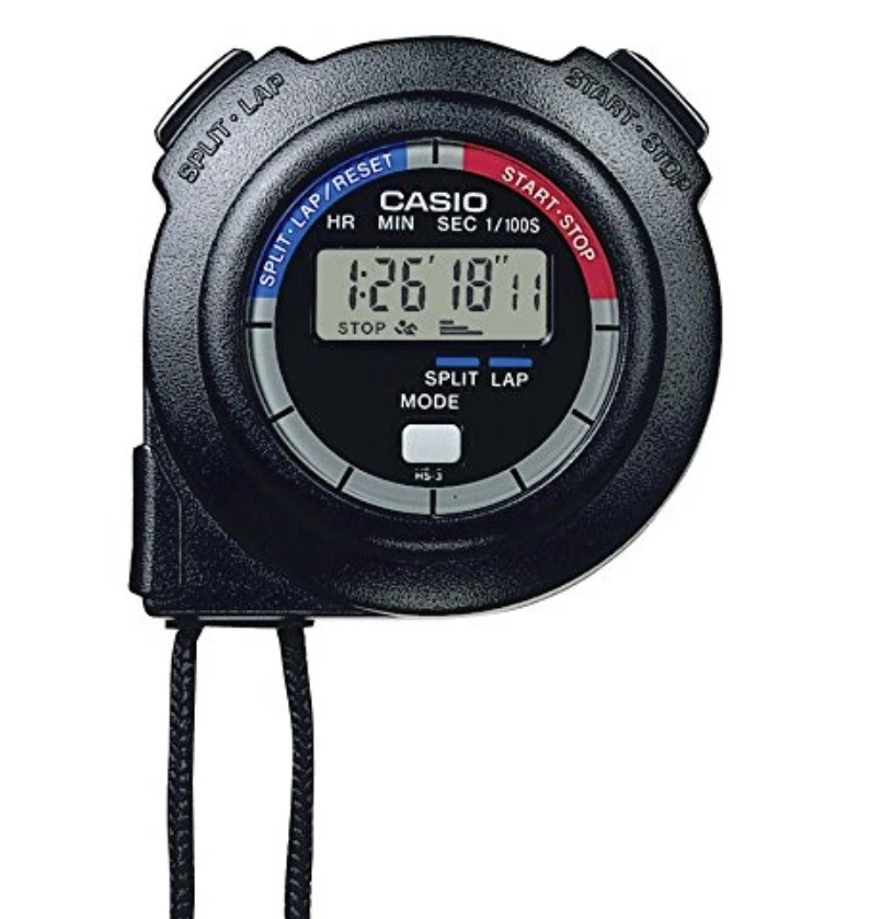 CASIO STANDARD STOPWATCH 1/100 SECONDS HS-3C-8AJH - Image 1 of 1
