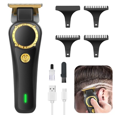 Rechargeable Hair Clipper & Trimmer for Men - Professional Beard Trimming Kit