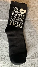 More People I Meet Love My Dog  Ladies Women’s Socks Christmas Birthday Gift Pet