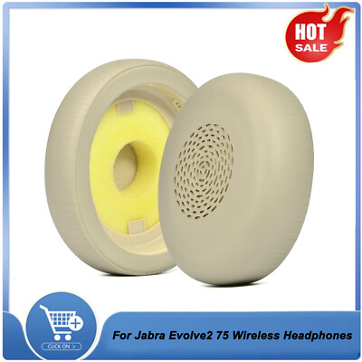 2Pcs Ear Pads Cushion Cover For Jabra Evolve2 75 Wireless Headphones Replacement