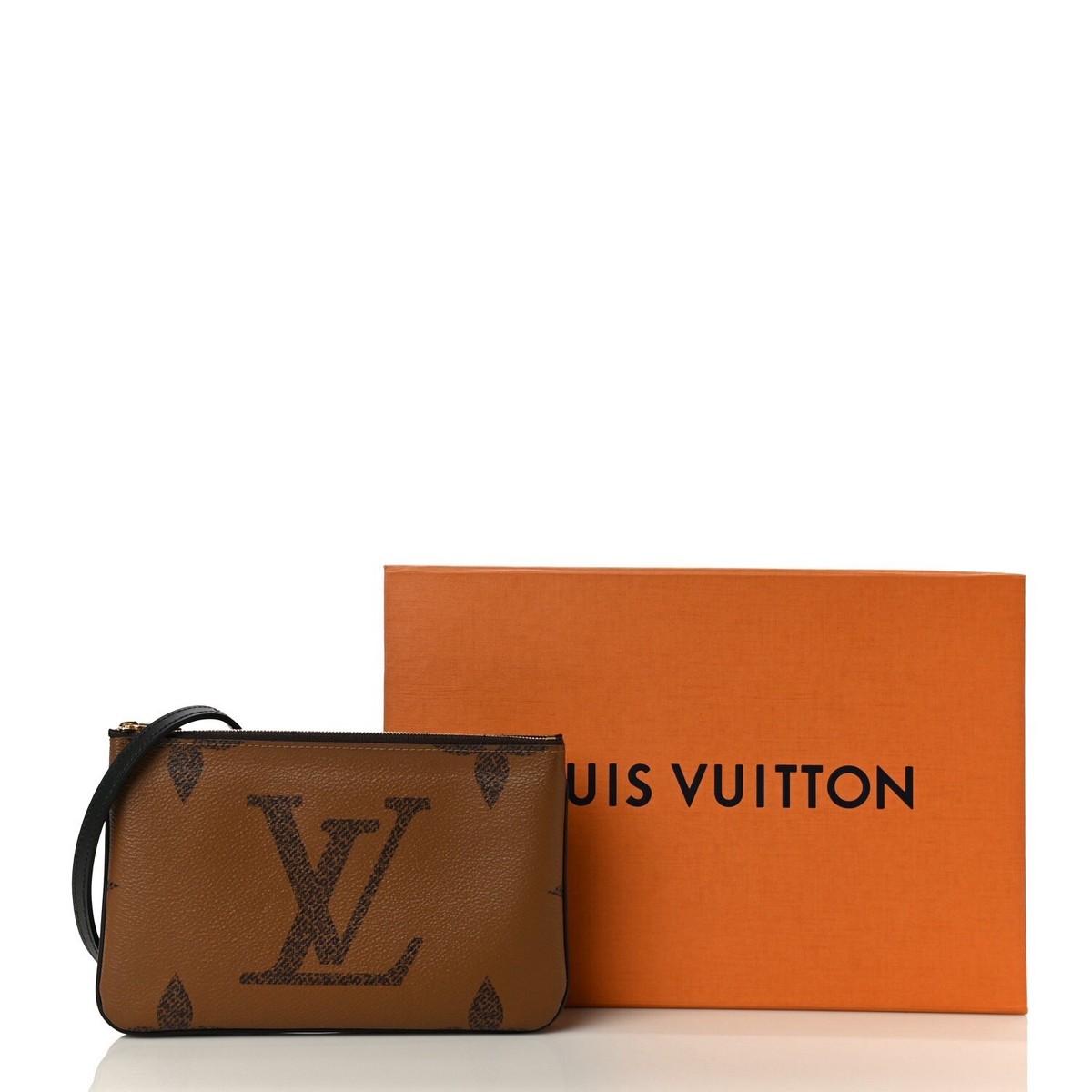 Louis Vuitton Giant Reverse Monogram Double Zip Pochette with Free