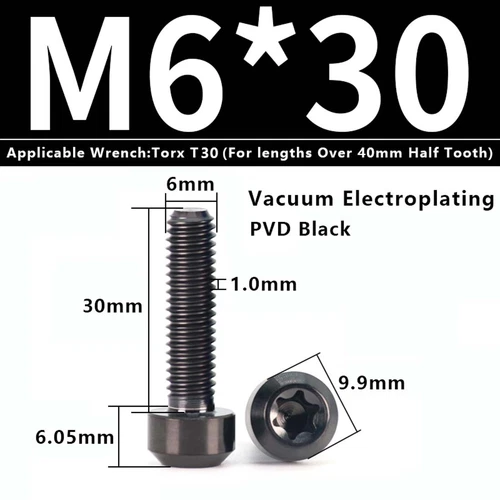 M4M5M6M8M10 Titanium Bolts Taper Cone Socket Head Motorcycle Modification Screws - Picture 146 of 205