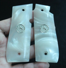 Fit Colt Mustang Plus II Grips Government 380 Faux Pearl Silver Med  Random 3