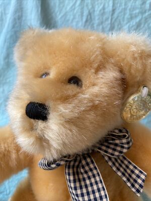 Vtg Dan Dee Collector's Choice Teddy Bear W/ribbon Plush 12  SOFT & SILKY
