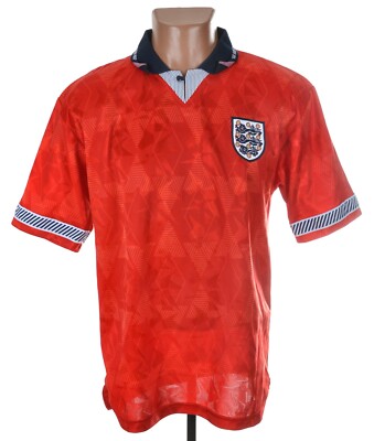 ウェア ENGLAND 1990 Away Soccer Uniform ENGLAND 1990/1992 AWAY FOOTBALL SHIRT SIZE M ADULT SCORE DRAW