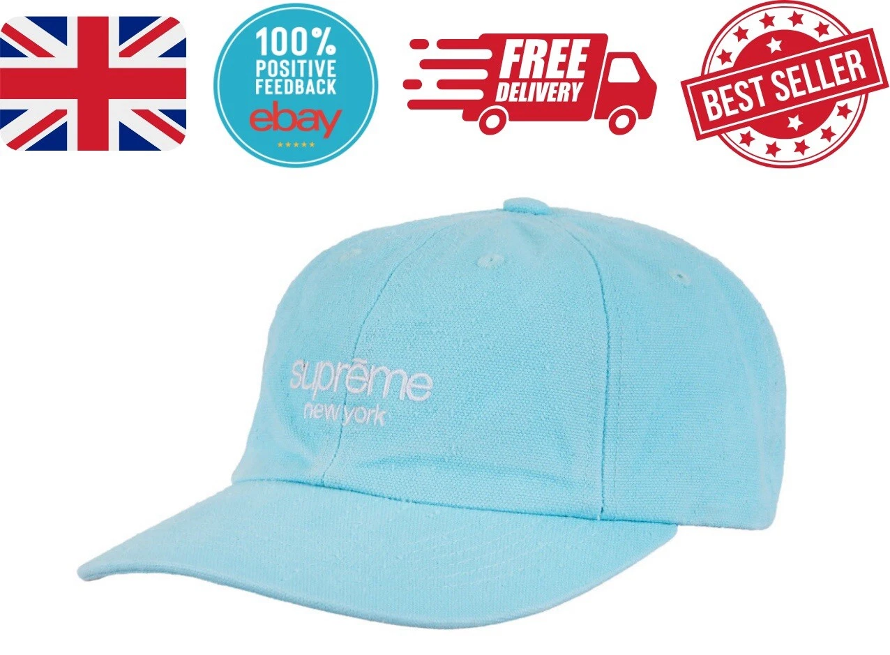Logo Supreme Classic 6 panneaux   Bleu clair   SS23   Livraison gratuite le lendemain ✅