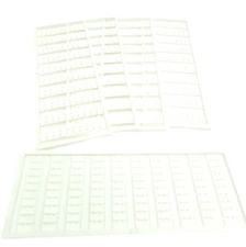 Lot of 5 WAGO 209-501 Terminal Block Marker Sheets, Blank, 5mm, 10x10 Markers