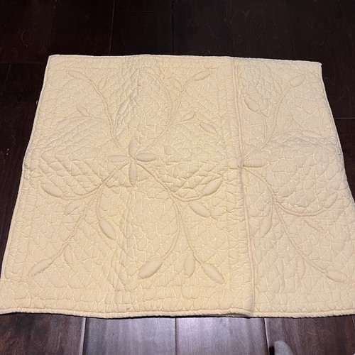Pottery Barn Set Of Two Yellow Quilted Pillow Shams 18”X24” - Picture 9 of 10