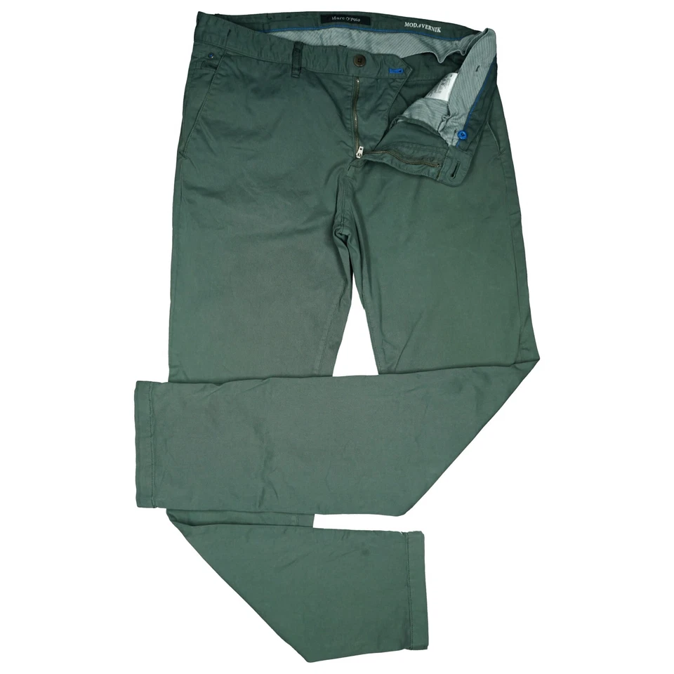 Marc o Polo W33 Jeans Hose Armee grün Herren Vernik regular F. stretch Chino L34 - Bild 2 von 4