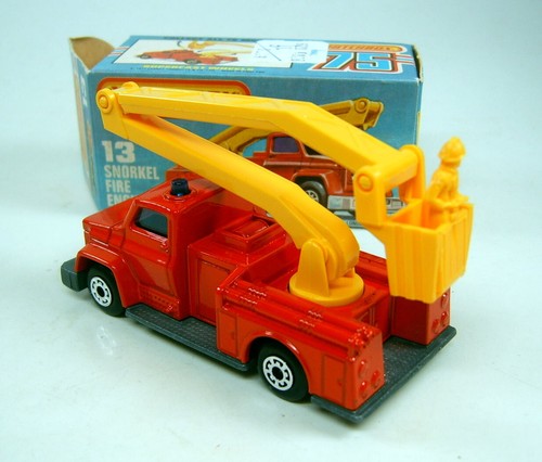 Matchbox Superfast Nr. 13C Snorkel Fire Engine rot top in Box - Picture 3 of 7