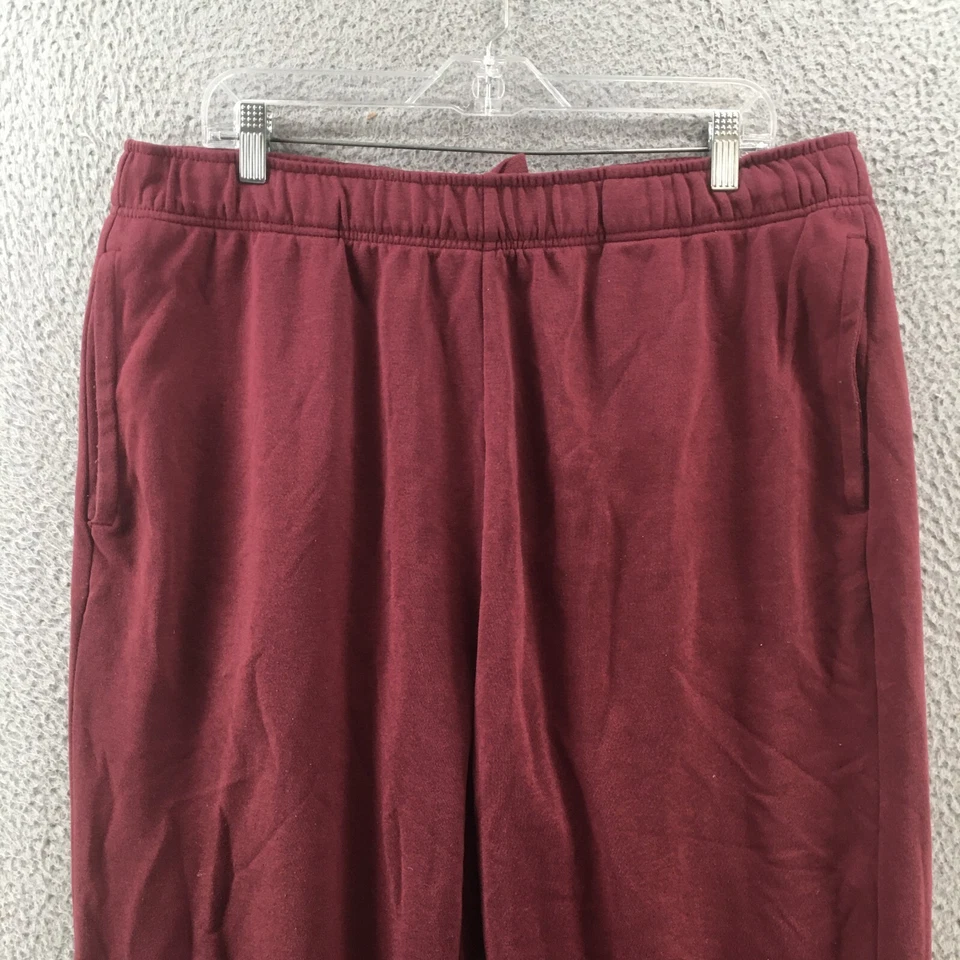 Fanatics Jogger Pants Mens 2XL Solid Burgundy Elastic Waist Drawstring Pull On - Image 2 of 4