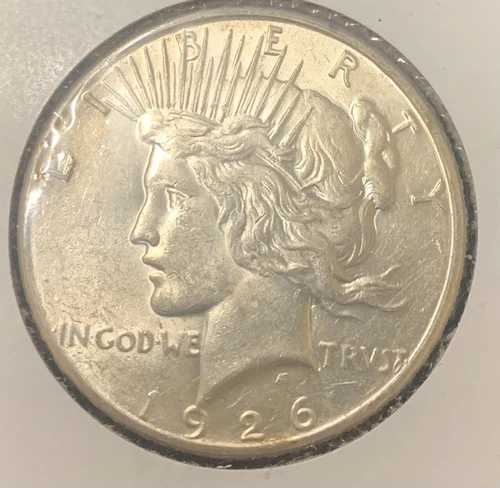 1926-S PEACE 90% SILVER DOLLAR AU - UNC U.S. One Dollar Coin