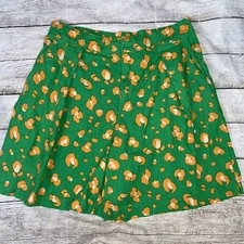 Tabitha Brown Target Womens Linen Blend Shorts S Green Animal U1