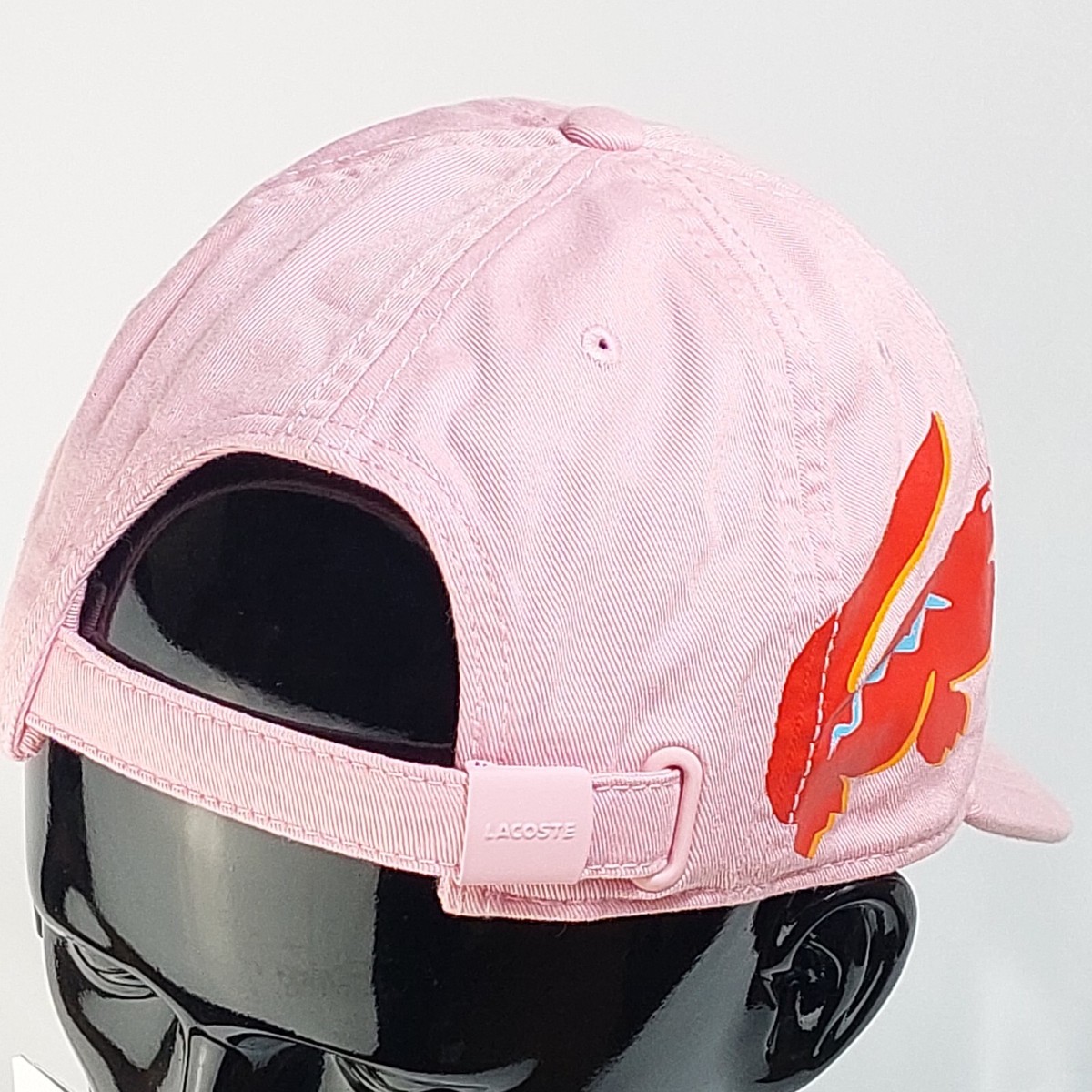 LACOSTE PINK SPORTS CAP CROCODILE PRINT LOGO COTTON UNISEX