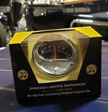Vintage style 8k Half Sweep 4 Cyl TACH Banger MOONEYES Hot Rod Tachometer Moon