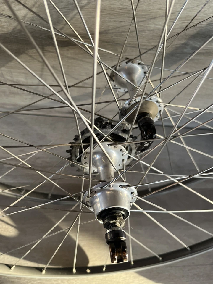 Vintage Shimano Sante 700c Wheelset Araya CTL 370 Rims HB FH 5000 - Image 4 of 4