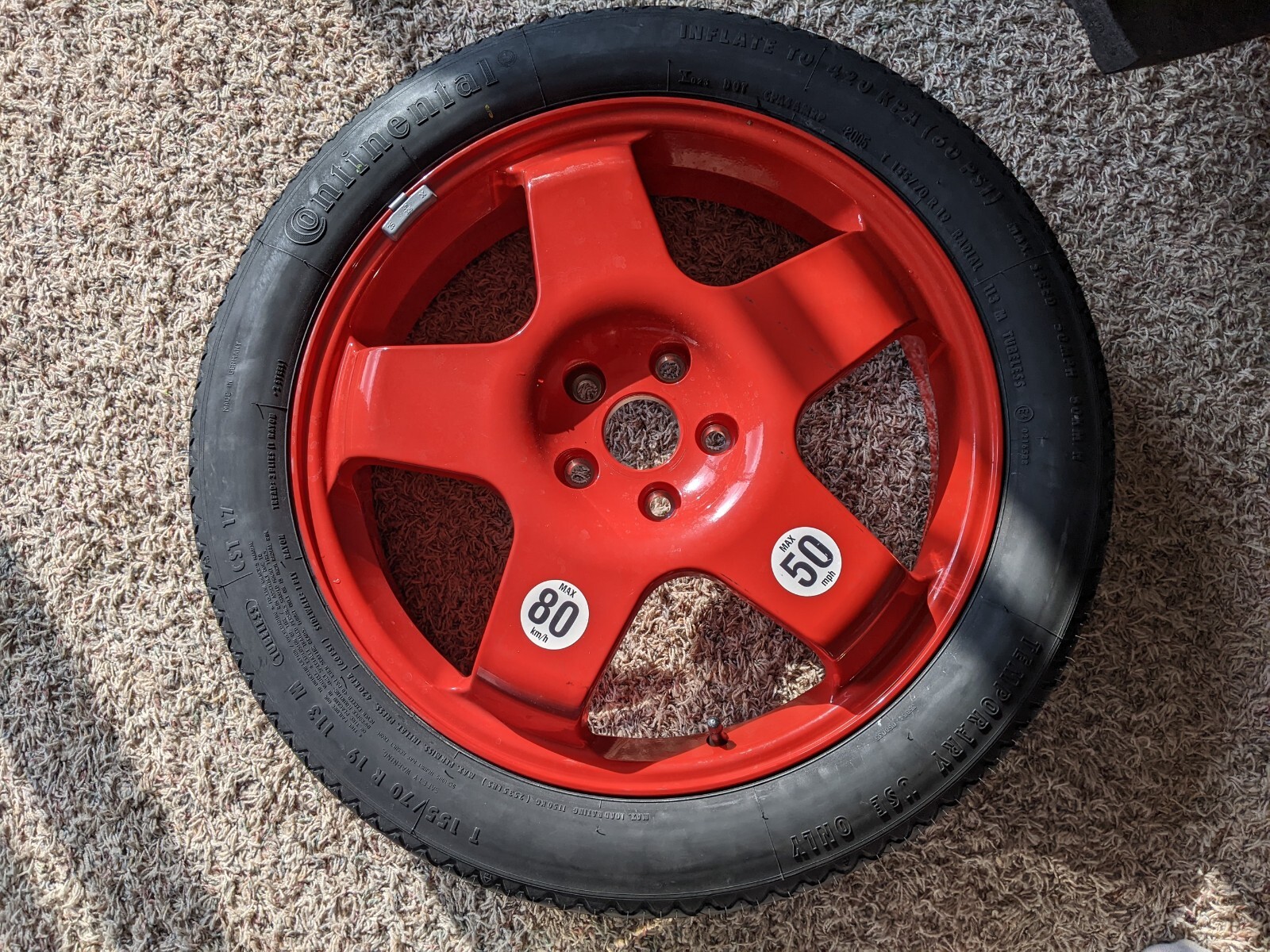 2004 - 2011 Bentley FLYING SPUR 19X4.5' Spare Tire Wheel Rim Assy ...